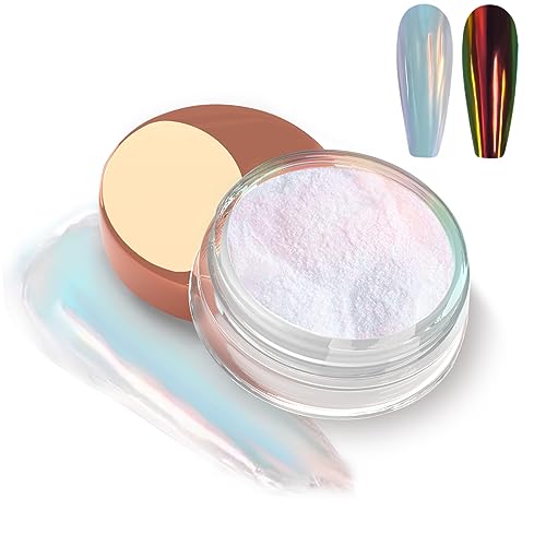 Allstarry Unicorn Chrome Nail Powder - Sunset Field Iridescent Pearl Glitter