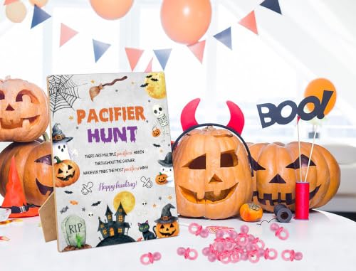 Halloween Baby Shower Pacifier Hunt Game - Spooky Night Variation, 51 Pcs