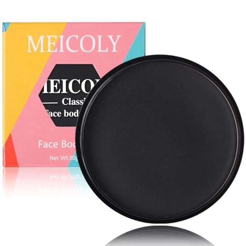 Black Face and Body Paint - 30g Washable Water-Based Makeup for SFX Halloween Cosplay