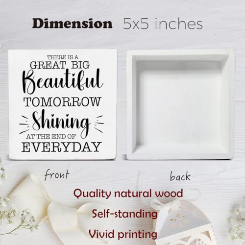 Beautiful Tomorrow Wooden Quote Sign - Inspirational Decor for Home & Office with Variation