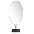 GURUN Large Oval Tabletop Vanity Mirror 7x12 Oil Rubbed Bronze Luxuries Makeup Mirror with Stand for Jeweller's M2017-ORB