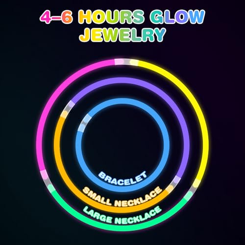 400 Pieces 8 Inch Ultra Bright Glow Sticks Bulk Party Favors with Connectors - Christmas, Easter, Birthday