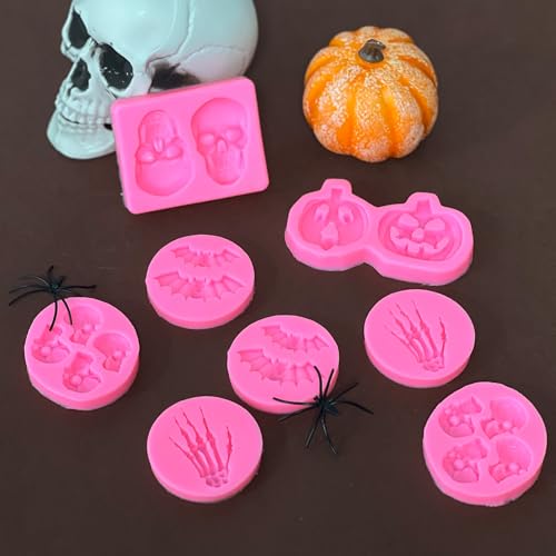 Halloween Silicone Mold Set - 8 Pcs Spooky Treats & Crafts - Halloween-2