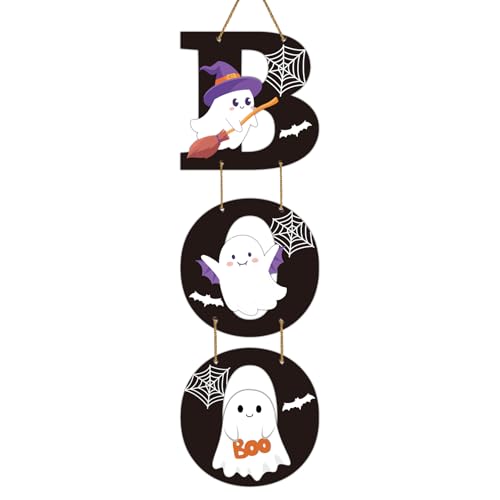 Halloween Door Decorations Ghost Boo Sign Wall Hanging Festive Decor