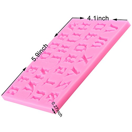Gothic Letter Number Silicone Mold Set of 6 - Cake Decorating & Craft Molds