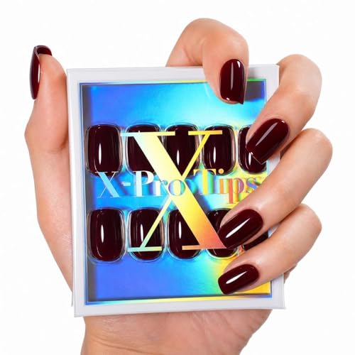 Press On Nails X1 Series Short Square 067 Vampire Chic - False Nails