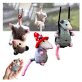 3PCS Opossum Car Charm Set - Swinging Rearview Mirror Decorations, Cute Aesthetic Car Accessories