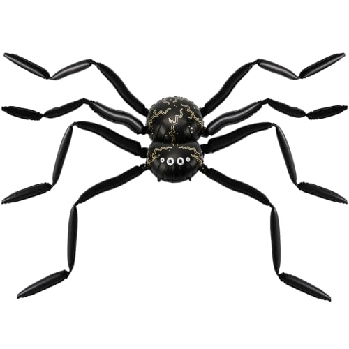 Giant Spider Inflatable Balloon Halloween Decoration - Black & Life-like Design
