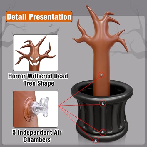 Halloween Dead Tree Inflatable Cooler - 100+ Cans Capacity, Spooky Party Decor