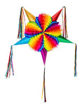 Large 32-Inch Colorful Rainbow Mexican Piñata - Party Decoration, Alternated / 32