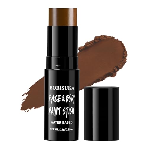 Brown Face Paint Stick - Full Coverage Washable Makeup for Halloween & Cosplay - BOBISUKA