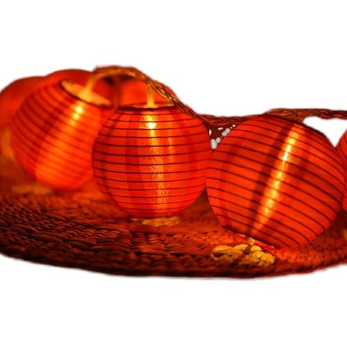 Red Lantern String Lights 33ft 100 LEDs with Remote Control - Festive Decor - Variation of THIS listing