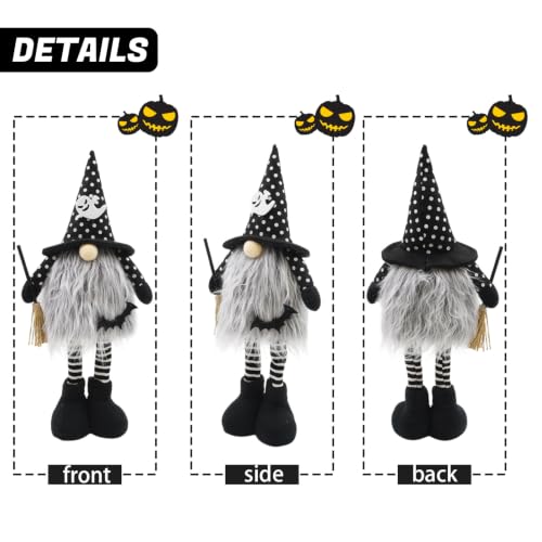 Halloween Gnome Figurines Set of 2 - Standing Halloween Home Decor - Variation of Halloween Gnome / Standard