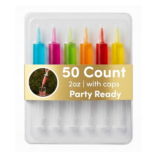 Large Reusable Jello Shot Syringes - 2oz Party Syringe Set, BPA Free