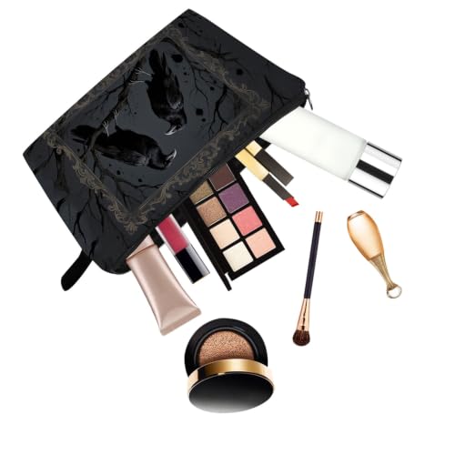 Gothic Style Cosmetic Bag - Small Makeup & Toiletry Organizer - Variation of HZZ18335