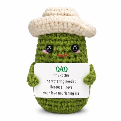 Crochet Grass Hat Cactus Decor for Dad - Father's Day Keepsake Gift