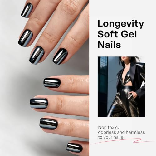 Short Square Press On Nails Halloween Glazed Donut Nails - Noir Aura 2A