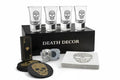 Skull Gothic Shot Glass Gift Set - 4 Dark Themed Glasses Coasters & Cards