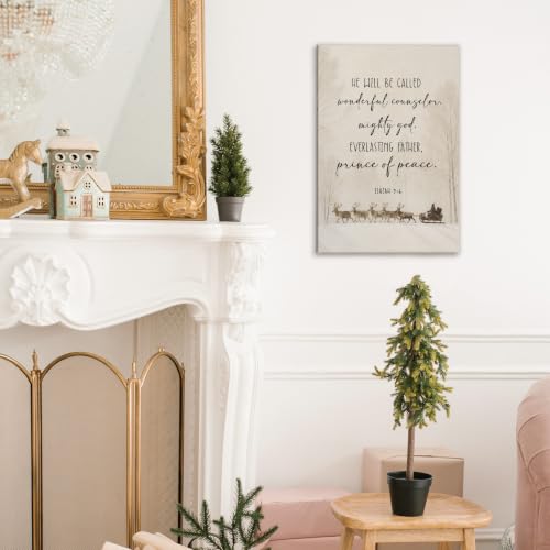 Christmas Bible Verse Wall Art Decor Framed Canvas 11x14 - Horrible Variation