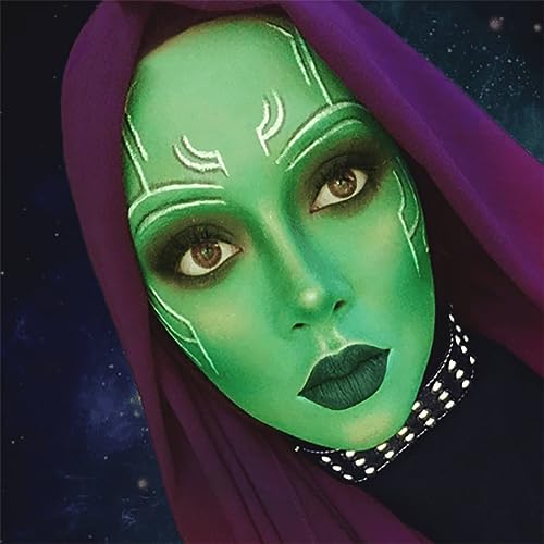 Mysense Green Face & Body Paint - Halloween Cosplay, St Patrick's Day, Washable Cream, 0.6oz - Variation of Amazon Green