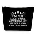 Witchy Makeup Bag with Moon Phase Design - Gothic Gift for Women
