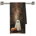 Halloween Ghost Pumpkin Kitchen Towel Set - Vintage Rustic Hand Towels for Bathroom & Kitchen - 16x24 Inch - Ghost Variation