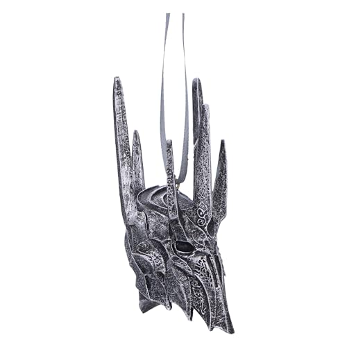 Sauron Helm Hanging Ornament - Lord of the Rings Resin Decoration, 10cm