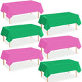 Pink and Green Tablecloth Set - 6 Disposable Rectangular Party Covers for Witch Princess Birthday