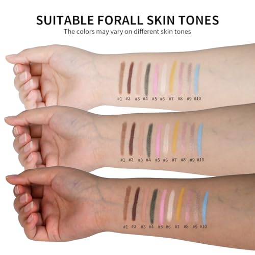 Green Shimmer Eyeshadow Stick - Brightening Matte & Shimmer Cream Eye Makeup