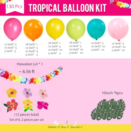 Mexican Fiesta Balloon Arch Garland Kit - Taco Tuesday Birthday Decorations - Hot Pink & Orange