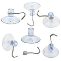 Reusable Transparent Suction Cup Hooks for Kitchen Bathroom Window Glass Door