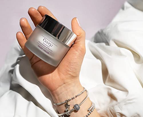 Cult51 Night Cream - Intensely Hydrating Anti-Aging Moisturizer - Reduces Wrinkles & Restores Glow - 1.6 Oz