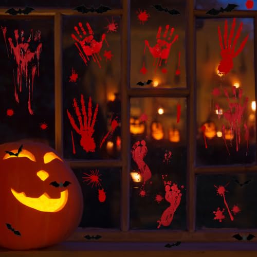 Halloween Party Decorations Kit with Banner Bat Stickers & Spooky Props