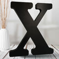 8 Inch Black Wooden Letters for DIY Decor - Unfinished Craft Sign, Variation X