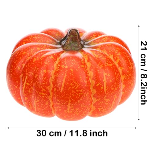 Gresorth 11.8 Inch Artificial Large Pumpkin Fake Orange - 1 Pc