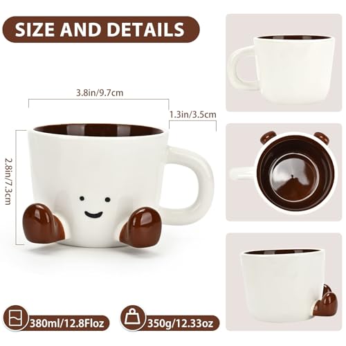 Chocolate Ceramic Coffee Mug 12.8oz - Cute Funny Office Mug for Women