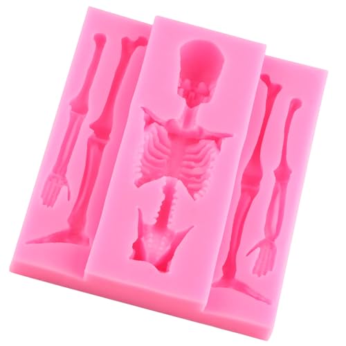 Halloween Skull Silicone Fondant Mold for Cake Decorating and Candy Making