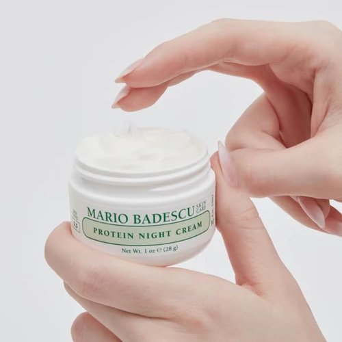 Mario Badescu Protein Night Cream - Anti-Aging Face Moisturizer with Peptides & Vitamins A & E | 1 OZ