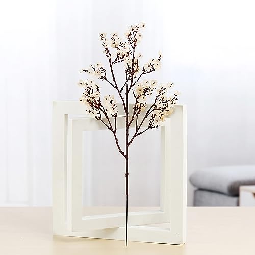 Fake Fall Flowers Artificial Babys Breath Flowers Beige 12pcs for Fall & Halloween Decor