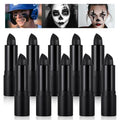 Black Face & Body Paint Sticks Set Waterproof Makeup for Halloween & Cosplay - 10 Pieces