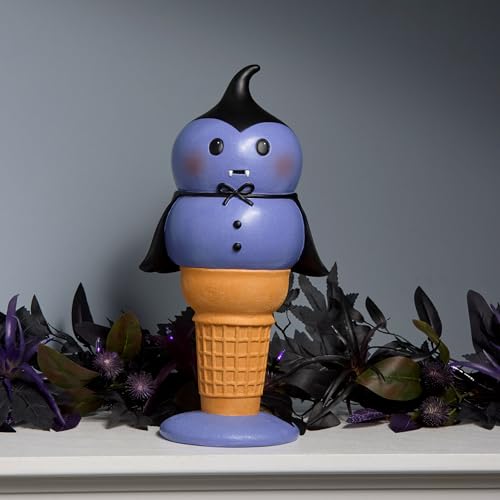Halloween Dracula I-Scream Cone Tabletop Decoration - Purple, 14 Inch