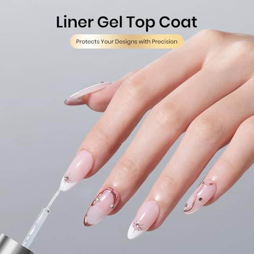 Beetles Liner Gel Top Coat for Nail Art - J-Clear-1 Precision Sealing
