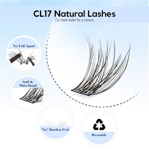 Eyelash Clusters Plus 17-C Wispy Natural Look 144 Pcs - La Maesii