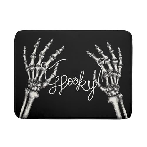 Halloween Skeleton Dish Drying Mat 24x18 Inch Microfiber Absorbent Kitchen Counter Decor