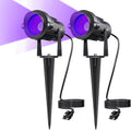 18W Waterproof Black Light Spotlights Outdoor Party Stage Glow Lighting - 2 Pack