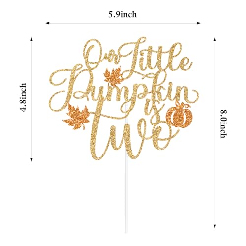 Fall Pumpkin Cake Topper Two - Autumn Birthday Party Decorations
