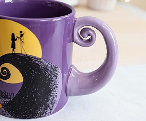 Nightmare Before Christmas Jack & Sally Ceramic Mug - Large 20oz Halloween Coffee Cup