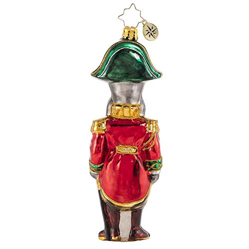 Lieutenant Schnauzer Glass Christmas Ornament - Handcrafted Holiday Decor