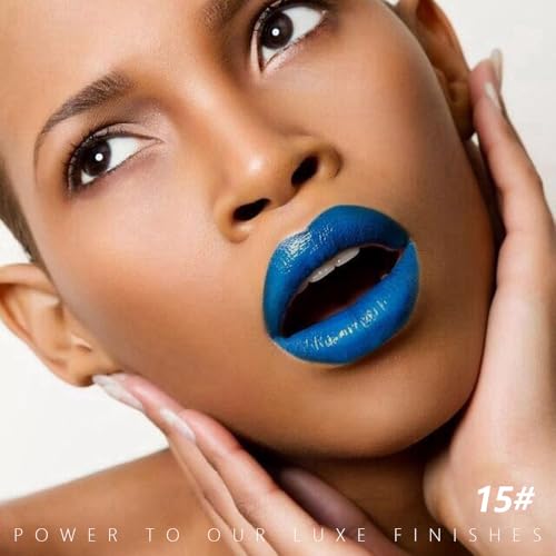 Light Dodger Blue Matte Lipstick - Long Lasting Waterproof Lip & Face Paint, 15 Pack of 1