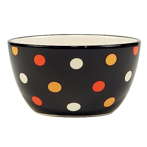 Halloween Ceramic Dessert & Snack Bowls - Set of 4, 5.5-inch Spooky Tableware